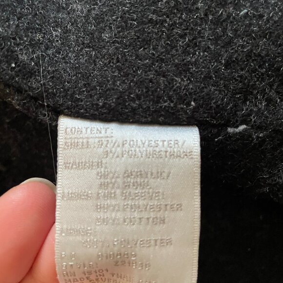 Jones New York Womens Cape Jacket Medium Green/Gray Spring Coat Removable Lining - Picture 4 of 6